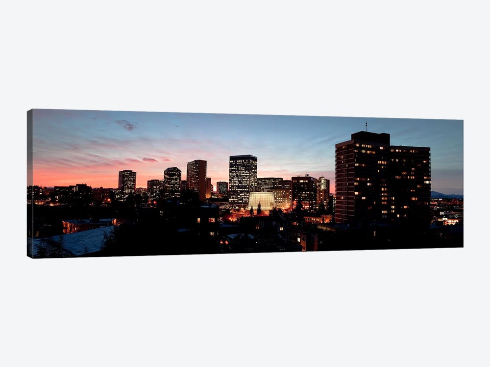 Skyline at dusk, Oakland, California, USA by Panoramic Images 1-piece Art Print