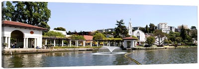 Lake Merritt in Oakland, California, USA Canvas Art Print - Fountain Art