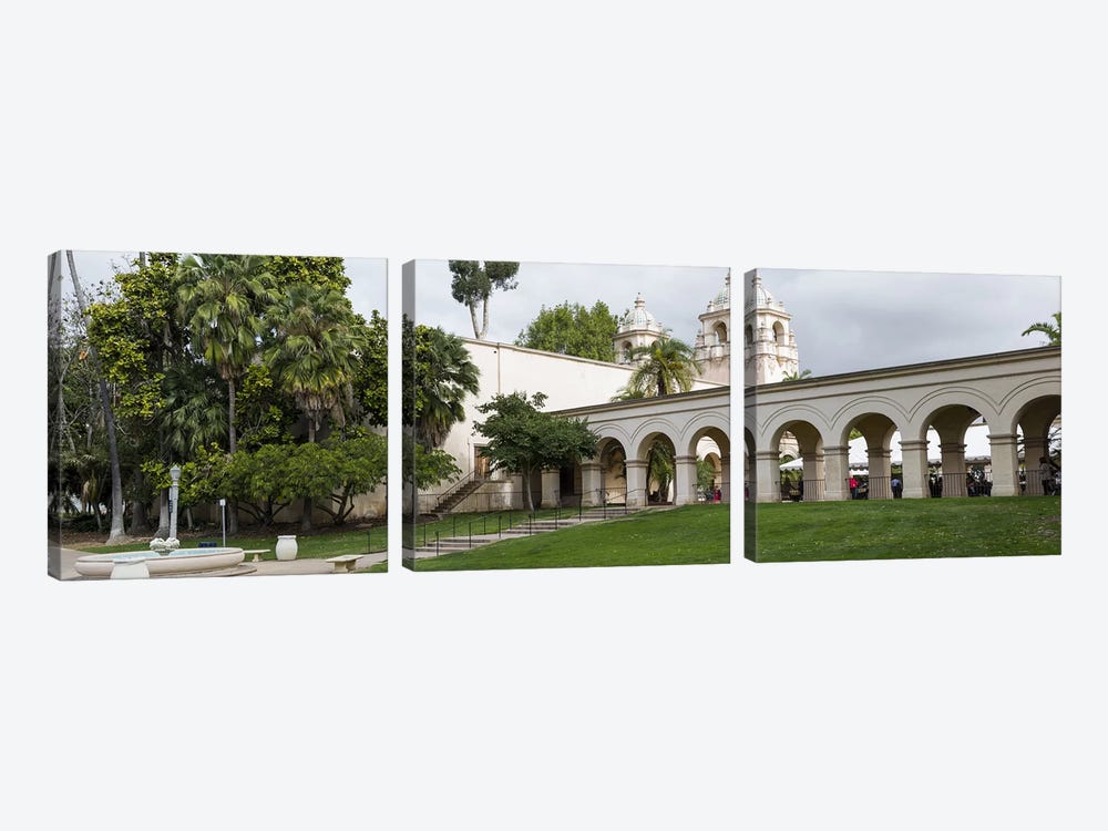 Colonnade in Balboa Park, San Diego, California, USA by Panoramic Images 3-piece Canvas Art