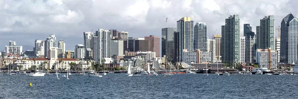 San Diego Skylines: Buildings at the waterfront, San Diego, California, USA by Panoramic Images