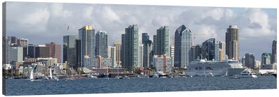 Buildings at the waterfront, San Diego, California, USA #2 Canvas Art Print - San Diego Skylines