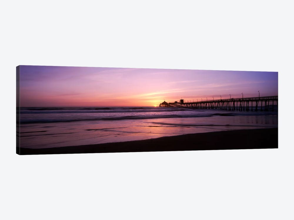 Pier in the pacific ocean at dusk, San Diego Pier, San Diego, California, USA by Panoramic Images 1-piece Canvas Art