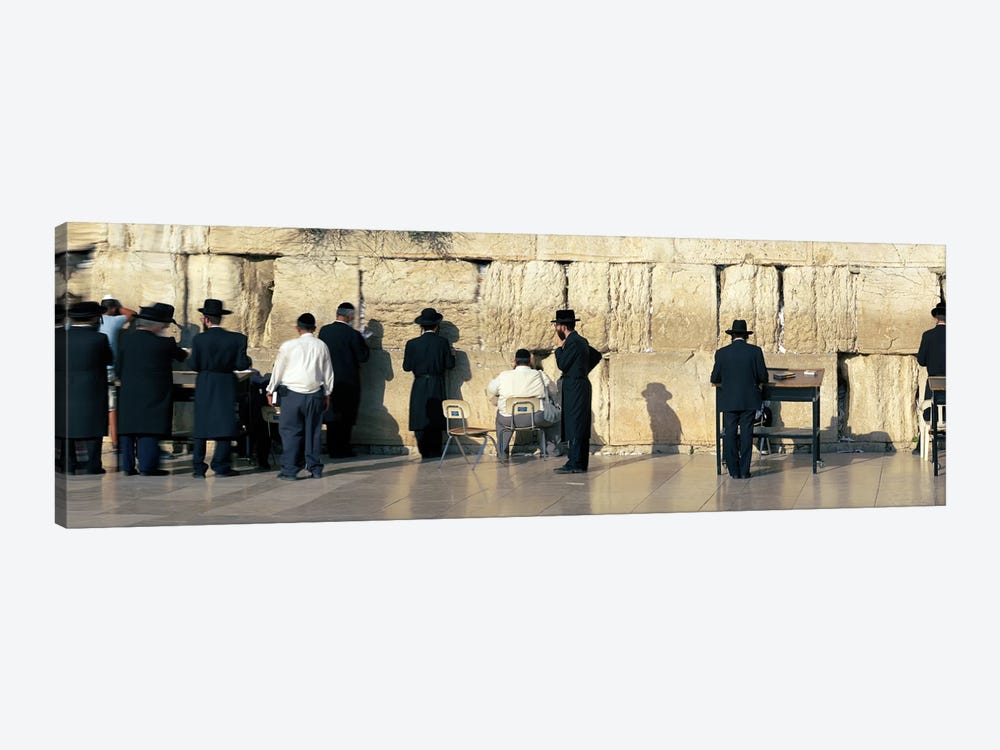 People praying at Wailing Wall, Jerusalem, Israel 1-piece Canvas Print