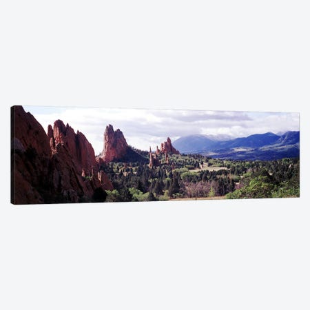 Rock formations on a landscape, Garden of The Gods, Colorado Springs, Colorado, USA Canvas Print #PIM10820} by Panoramic Images Canvas Wall Art