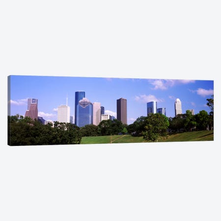 Downtown skylines, Houston, Texas, USA Canvas Print #PIM10823} by Panoramic Images Canvas Wall Art