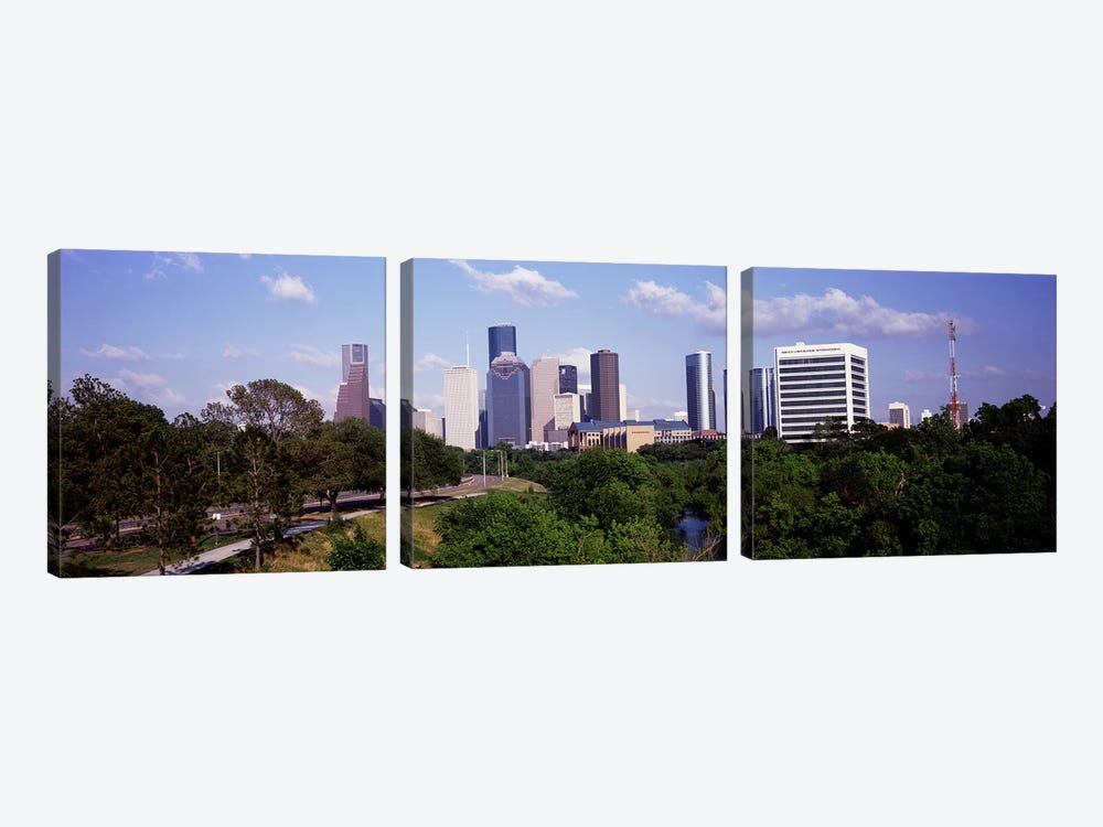 Downtown skylines, Houston, Texas, USA #2 by Panoramic Images 3-piece Canvas Print