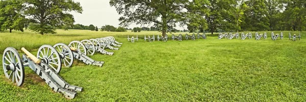Pennsylvania: Cannons in a park, Valley Forge National Historic Park, Philadelphia, Pennsylvania, USA by Panoramic Images