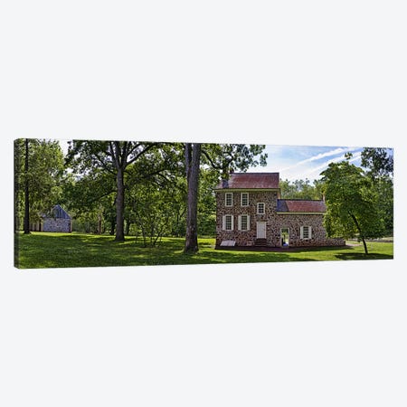 Facade of a building, Washington's Headquarters, Valley Forge National Historic Park, Philadelphia, Pennsylvania, USA Canvas Print #PIM10833} by Panoramic Images Canvas Print