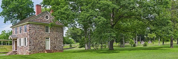 Pennsylvania: Buildings in a farm, Washington's Headquarters, Valley Forge National Historic Park, Philadelphia, Pennsylvania, USA by Panoramic Images
