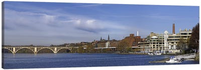 Francis Scott Key Bridge over the Potomac River, Old Georgetown, Washington DC, USA Canvas Art Print - Washington D.C. Art