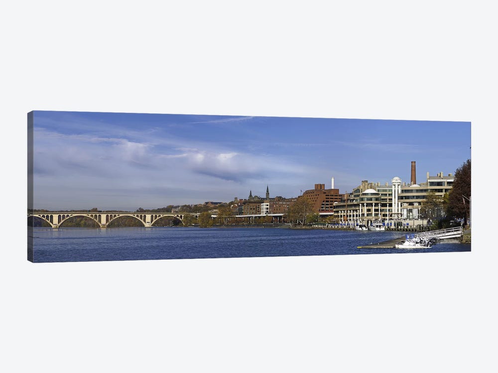 Francis Scott Key Bridge over the Potomac River, Old Georgetown, Washington DC, USA by Panoramic Images 1-piece Canvas Wall Art