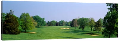 Panoramic view of a golf course, Baltimore Country Club, Maryland, USA Canvas Art Print