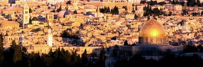 Mosque in a cityDome of the Rock, Temple Mount, Jerusalem, Israel by Panoramic Images multi panel art