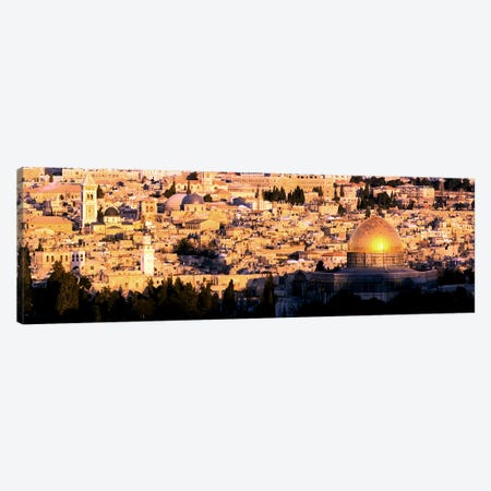 Mosque in a cityDome of the Rock, Temple Mount, Jerusalem, Israel Canvas Print #PIM10853} by Panoramic Images Canvas Print