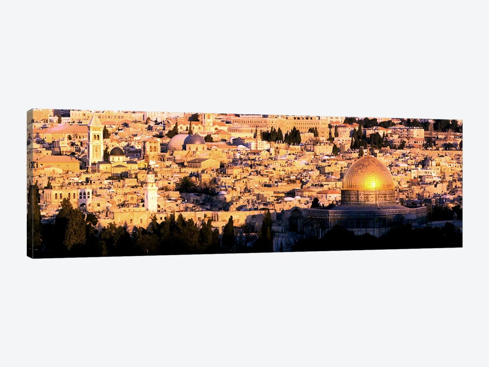 Mosque in a cityDome of the Rock, Temple Mount, Jerusalem, Israel by Panoramic Images 1-piece Canvas Art Print
