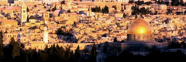 Domes: Mosque in a cityDome of the Rock, Temple Mount, Jerusalem, Israel by Panoramic Images