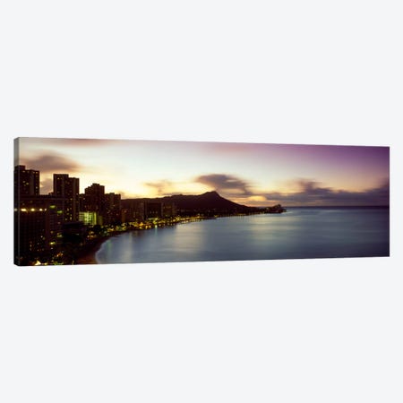 Sunrise at Waikiki Beach Honolulu HI USA Canvas Print #PIM1085} by Panoramic Images Canvas Artwork