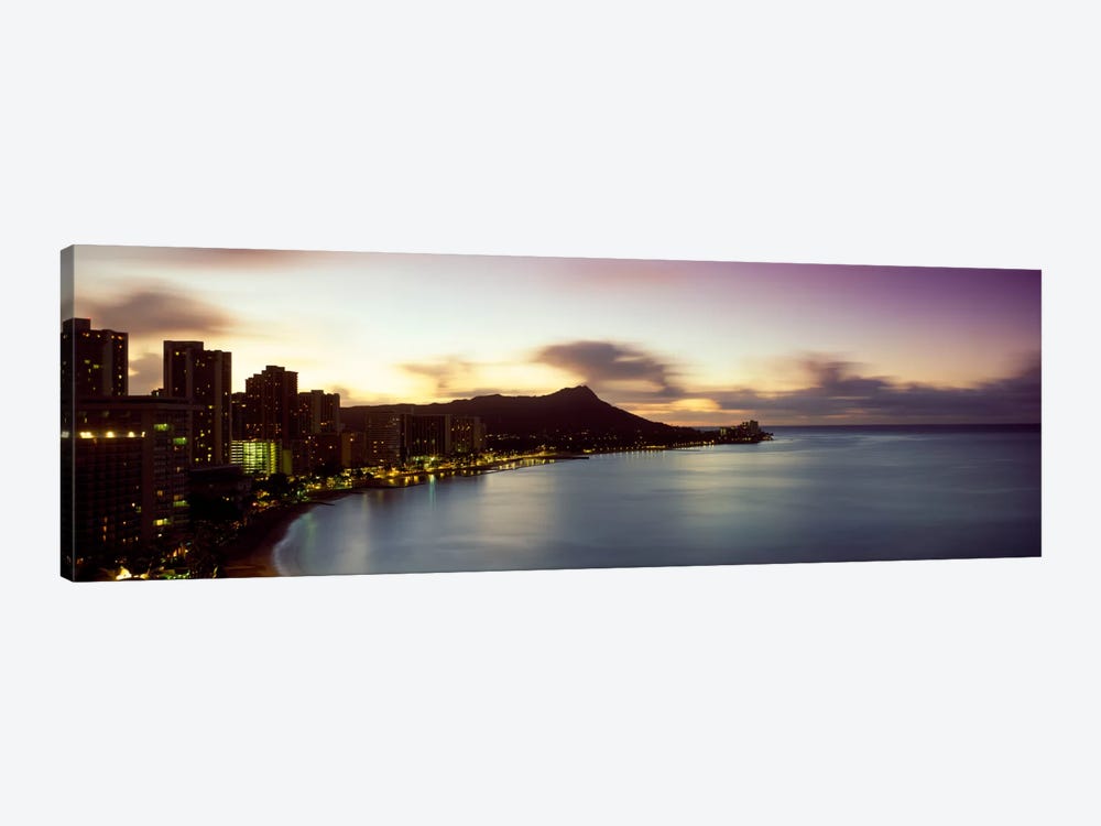 Sunrise at Waikiki Beach Honolulu HI USA by Panoramic Images 1-piece Canvas Print
