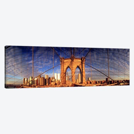 Details of the Brooklyn Bridge, New York City, New York State, USA Canvas Print #PIM10862} by Panoramic Images Canvas Wall Art