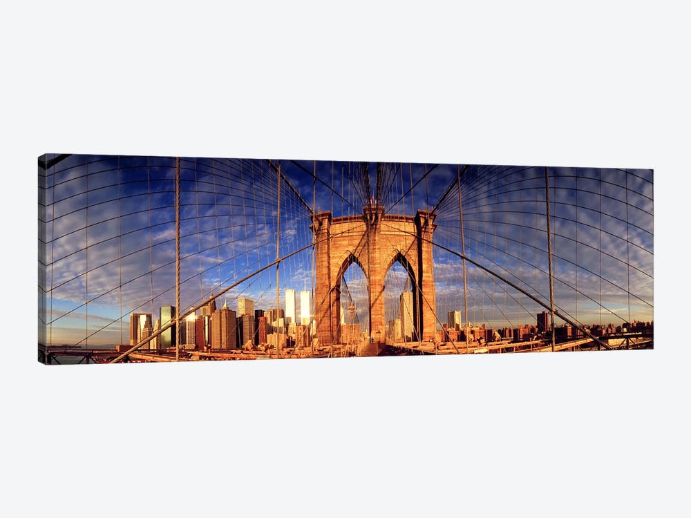 Details of the Brooklyn Bridge, New York City, New York State, USA by Panoramic Images 1-piece Canvas Print