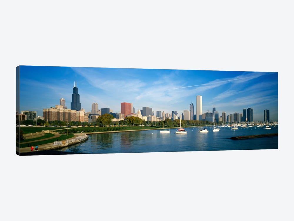 Skyscrapers in a cityChicago, Illinois, USA by Panoramic Images 1-piece Canvas Wall Art