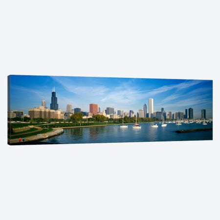 Skyscrapers in a cityChicago, Illinois, USA Canvas Print #PIM1086} by Panoramic Images Canvas Art