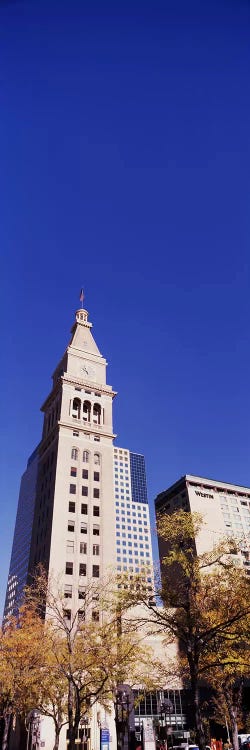 Low angle view of a Clock tower, Denver, Colorado, USA