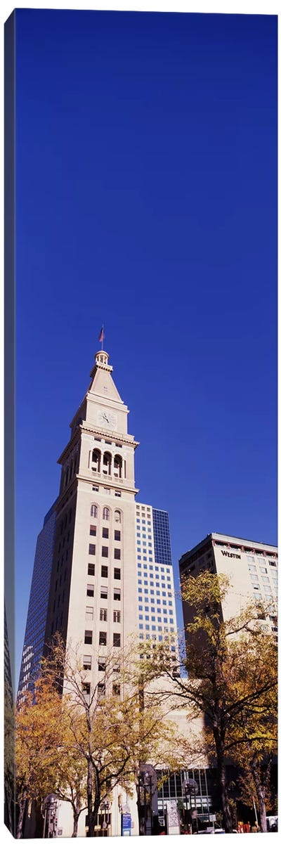 Low angle view of a Clock tower, Denver, Colorado, USA Canvas Art Print