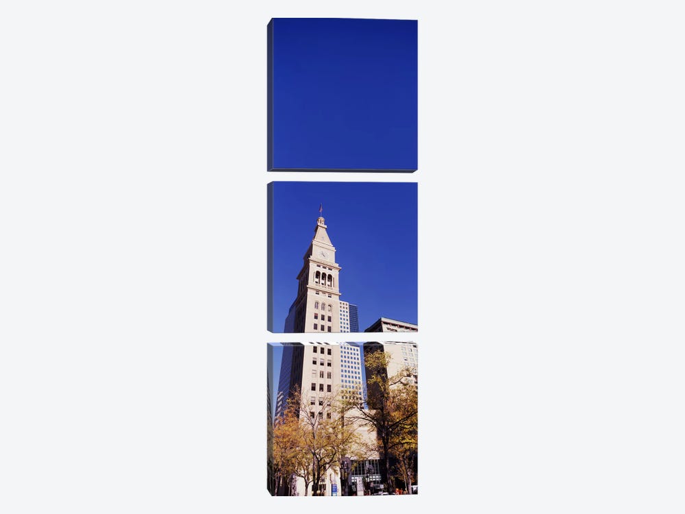 Low angle view of a Clock tower, Denver, Colorado, USA by Panoramic Images 3-piece Canvas Art Print