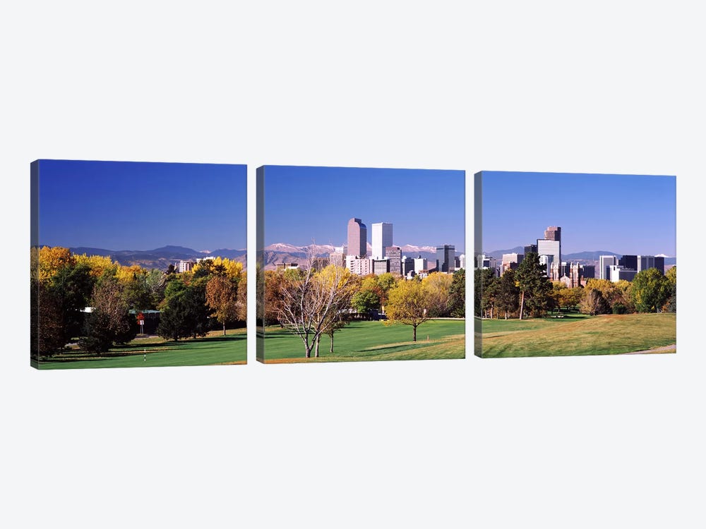 Buildings of Downtown Denver, Colorado, USA by Panoramic Images 3-piece Canvas Wall Art