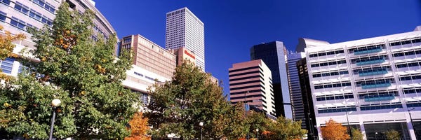Colorado: Low angle view of buildings in a city, Sheraton Downtown Denver Hotel, Denver, Colorado, USA by Panoramic Images