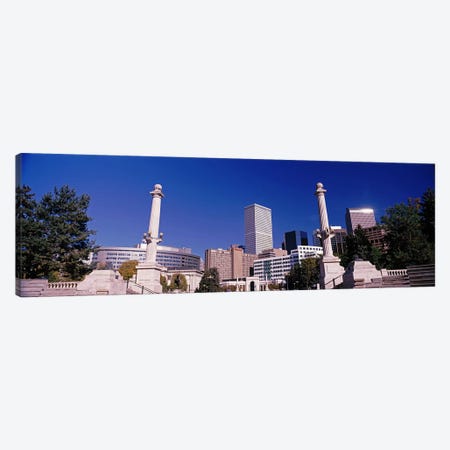 Buildings from Civic Center Park, Denver, Colorado, USA Canvas Print #PIM10877} by Panoramic Images Canvas Art
