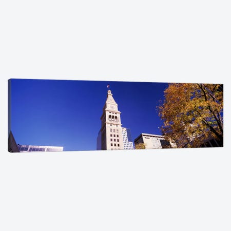 Low angle view of a Clock tower, Denver, Colorado, USA #2 Canvas Print #PIM10878} by Panoramic Images Canvas Art Print