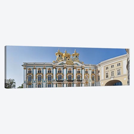 Facade of Catherine Palace, Tsarskoye Selo, St. Petersburg, Russia Canvas Print #PIM10890} by Panoramic Images Canvas Art Print