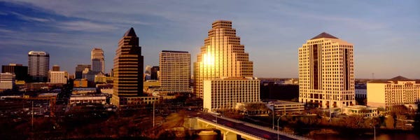Austin: Skyscrapers in a city, Austin, Texas, USA by Panoramic Images