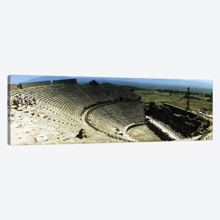 Ancient theatre in the ruins of Hierapolis, Pamukkale, Denizli Province, Turkey Canvas Print #PIM10909} by Panoramic Images Canvas Art Print