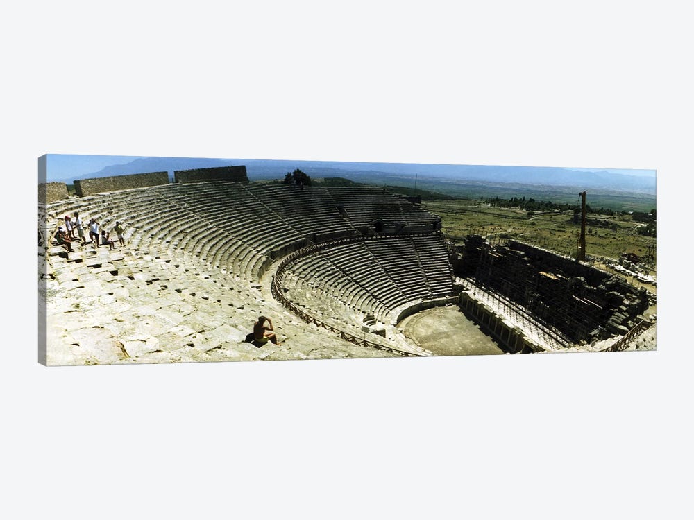 Ancient theatre in the ruins of Hierapolis, Pamukkale, Denizli Province, Turkey by Panoramic Images 1-piece Canvas Print