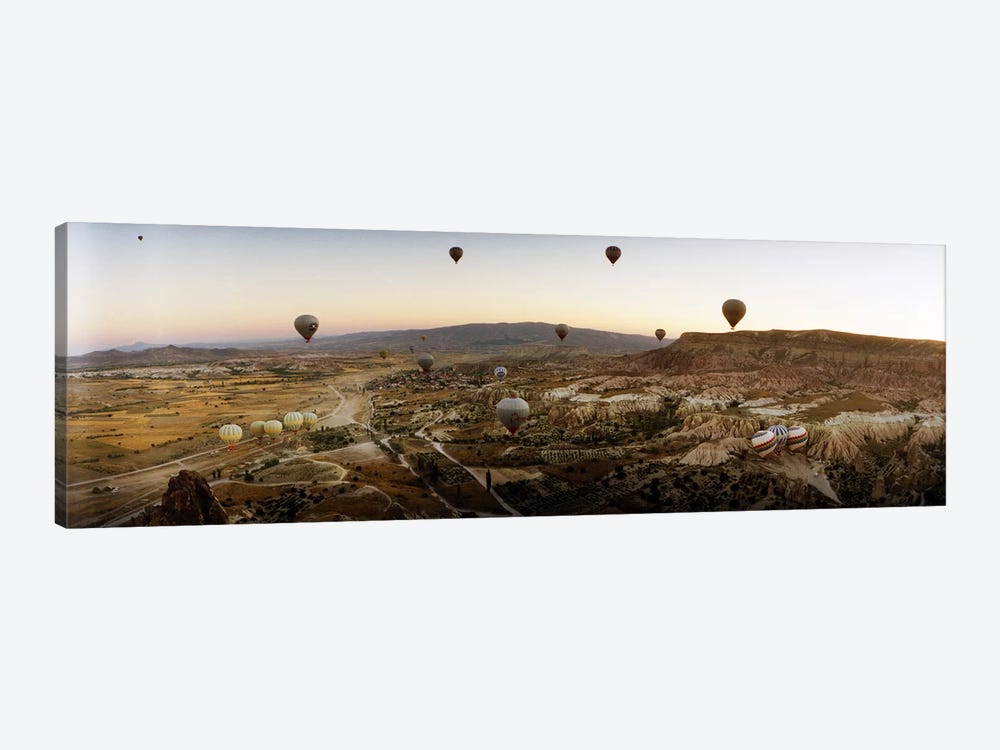 Hot air balloons over landscape at sunrise, Cappadocia, Central Anatolia Region, Turkey #5 by Panoramic Images 1-piece Art Print