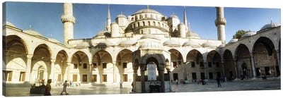Courtyard of Blue Mosque in Istanbul, Turkey Canvas Art Print - Turkey Art