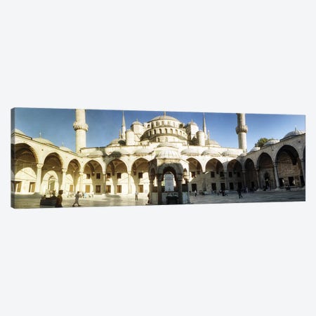 Courtyard of Blue Mosque in Istanbul, Turkey Canvas Print #PIM10943} by Panoramic Images Art Print