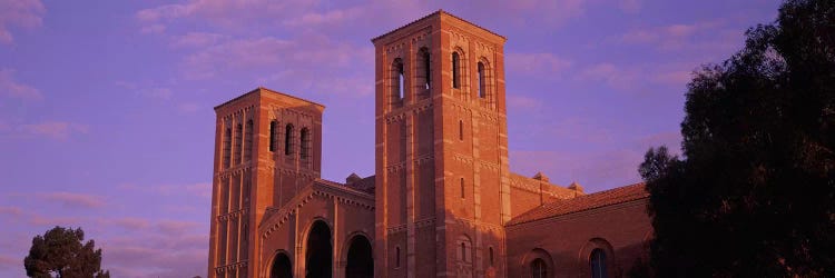 Low angle view of Royce Hall at university campus, University of California, Los Angeles, California, USA