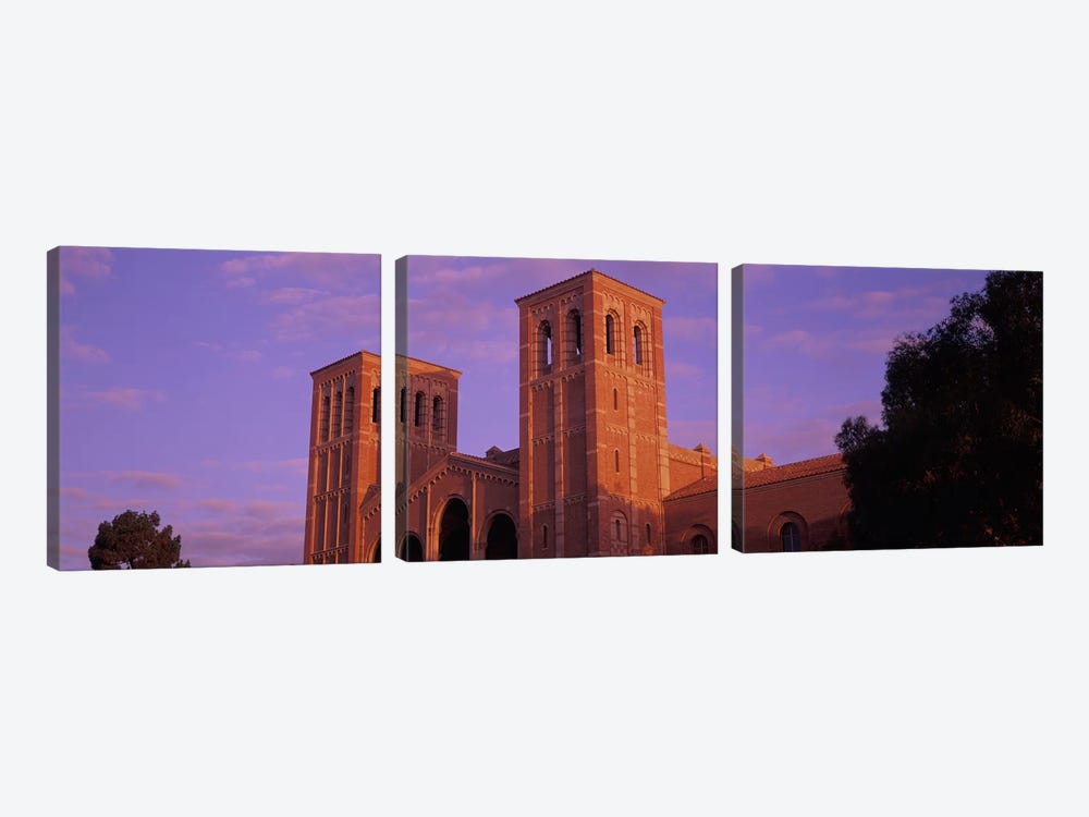 Low angle view of Royce Hall at university campus, University of California, Los Angeles, California, USA by Panoramic Images 3-piece Canvas Wall Art