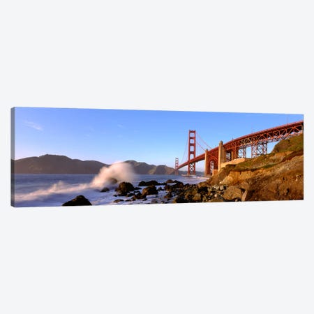 Bridge across the bay, San Francisco Bay, Golden Gate Bridge, San Francisco, Marin County, California, USA Canvas Print #PIM1094} by Panoramic Images Canvas Print