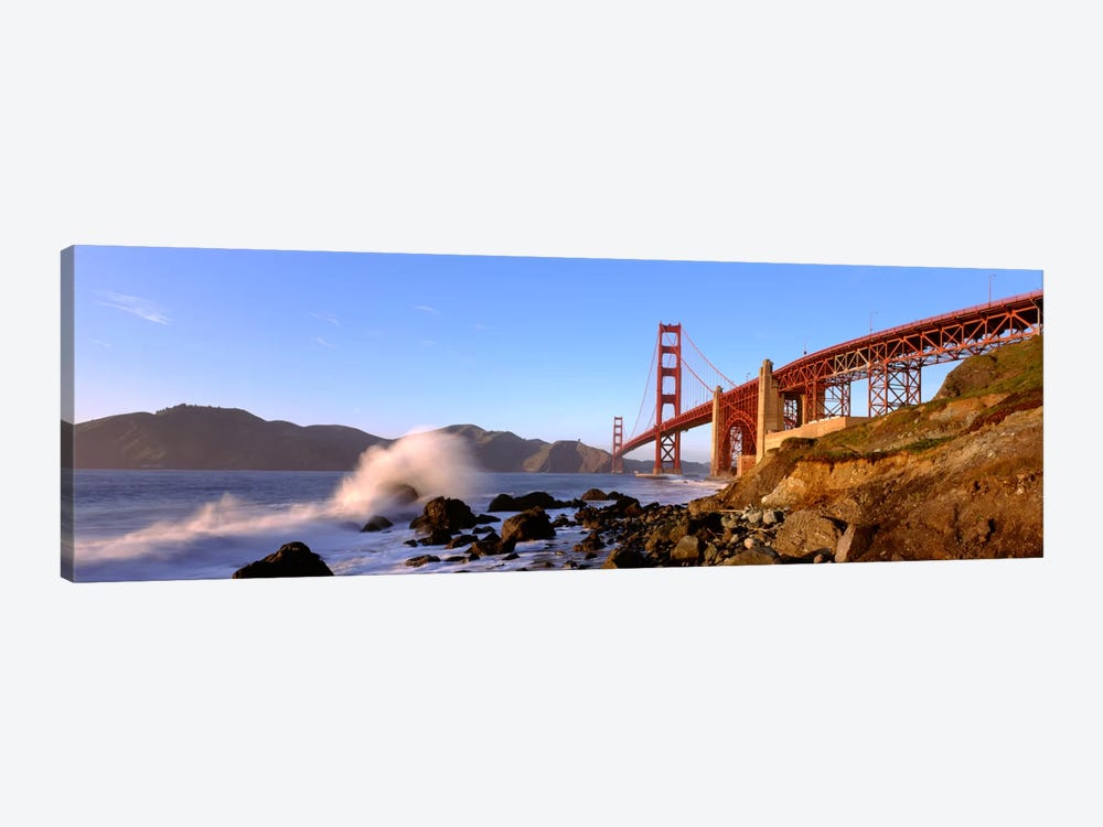 Bridge across the bay, San Francisco Bay, Golden Gate Bridge, San Francisco, Marin County, California, USA by Panoramic Images 1-piece Art Print