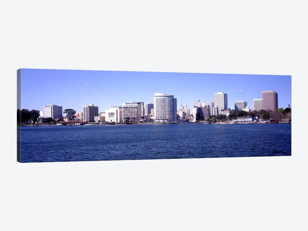 Skyscrapers in a lake, Lake Merritt, Oakland, California, USA by Panoramic Images 1-piece Canvas Art