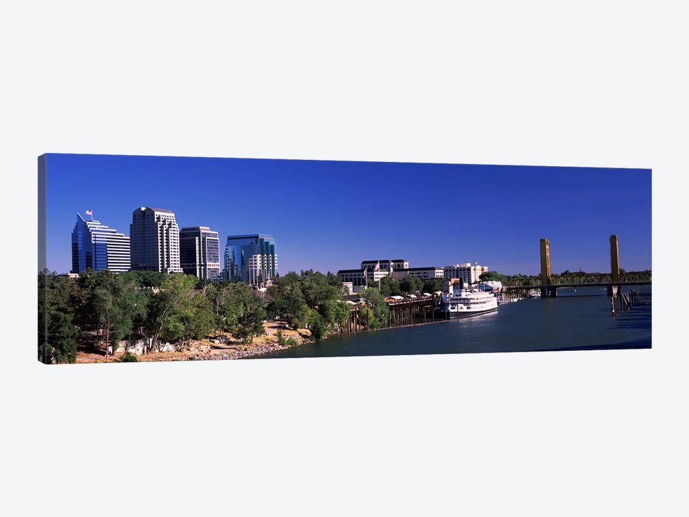Downtown and Tower Bridge, Sacramento, CA, USA by Panoramic Images 1-piece Canvas Artwork