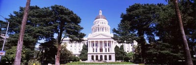 Facade of a government building, California State Capitol Building, Sacramento, California, USA by Panoramic Images framed canvas print