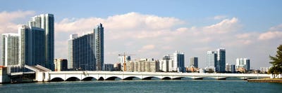Buildings at the waterfront, Miami, Florida, USA by Panoramic Images canvas print