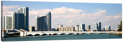 Buildings at the waterfront, Miami, Florida, USA Canvas Art Print - Miami Art