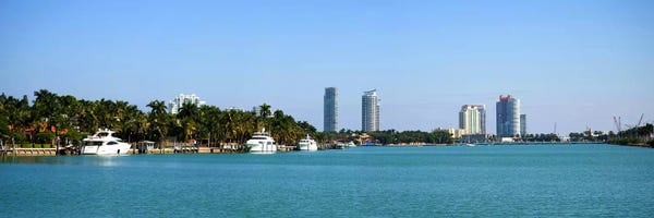 Miami: Buildings at the waterfront, Miami, Florida, USA #2 by Panoramic Images